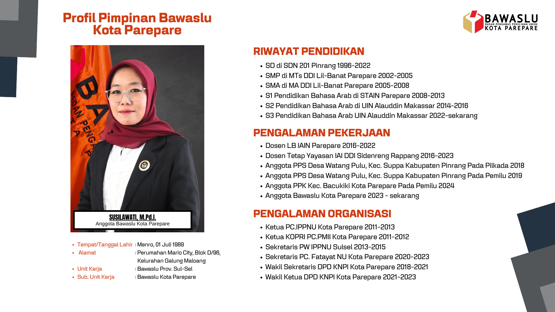 profil pimpinan